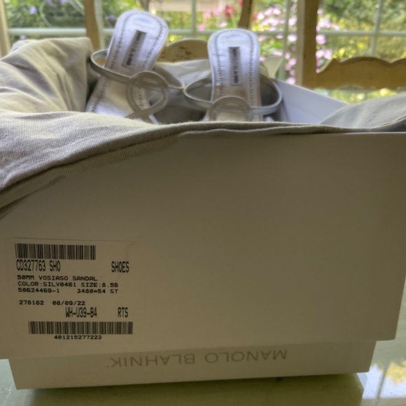 Manolo Blahnik Silver Vosiaso sandals - Picture 5 of 5